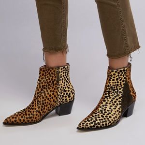 Ulla Johnson Lola Leopard Ankle Boots Sz 3…